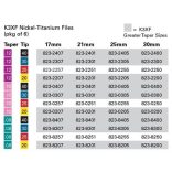 K3XF Ni-Ti files  ISO 020-040 .08-.12 (6db)