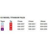 K3 Ni-Ti files  ISO 025 .08-.12 (6db)