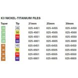 K3 Ni-Ti files  ISO 045-060 .04-.06 (6db)