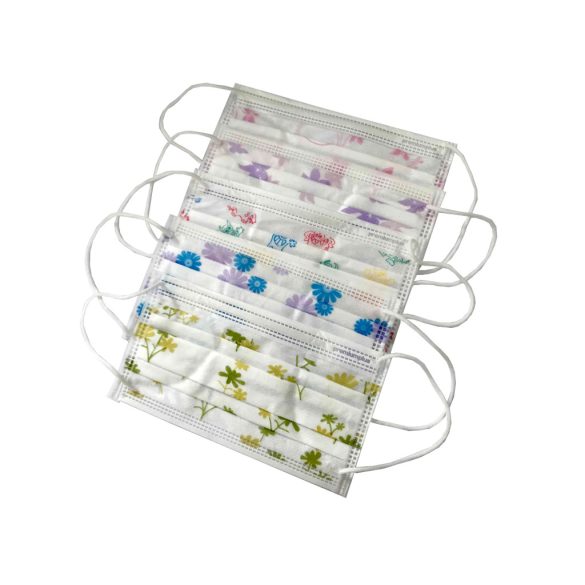 Sebészeti maszk (IIR), gumis, mintás (50db)