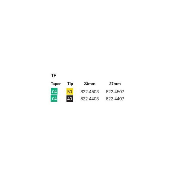 TF Twisted files  ISO 025-050 .04-.12 23mm-27mm (3db)