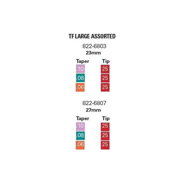 TF Twisted files  ISO 025-050 .04-.12 23mm-27mm (3db)