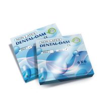 Kofferdam gumilepedő Non-Latex világoskék (36db)