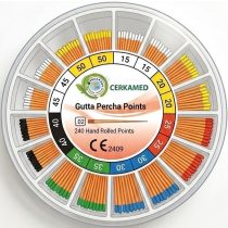   Cerkamed Guttapercha csúcs kerek tárolódobozban 2%-os (240 db)