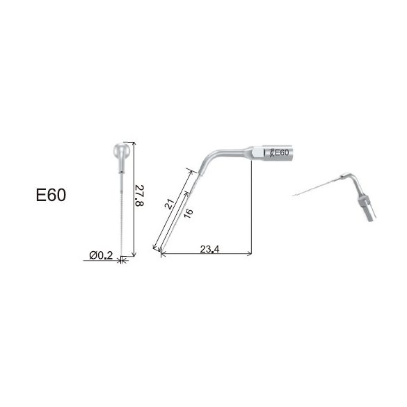 E60 Endodonciás depurátor hegy