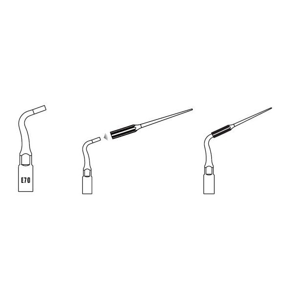 E70 Endodonciás depurátor hegy (EMS, Woodpecker, DG)